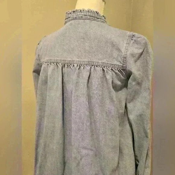 next Girls Vintage Style Button Up Denim Jacket Size 12 - Picture 8 of 10